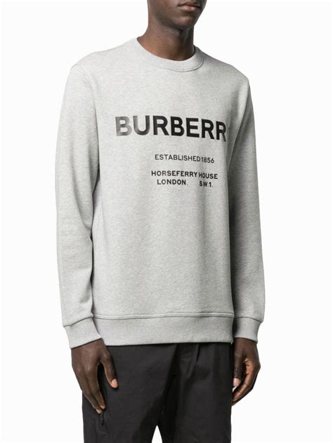 burberry men's gray horseferry sweatshirt|burberry store online.